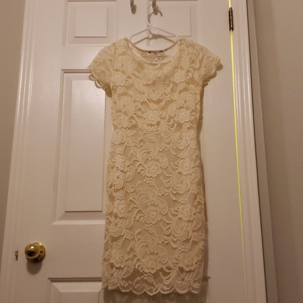 Cream Lace Dress